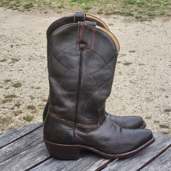 Stewart Fine Handmade Men's Vintage Leather Cowboy Boots 10